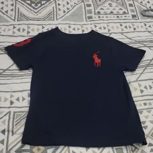 Polo by Ralph Lauren Navy Tee with Red Logo